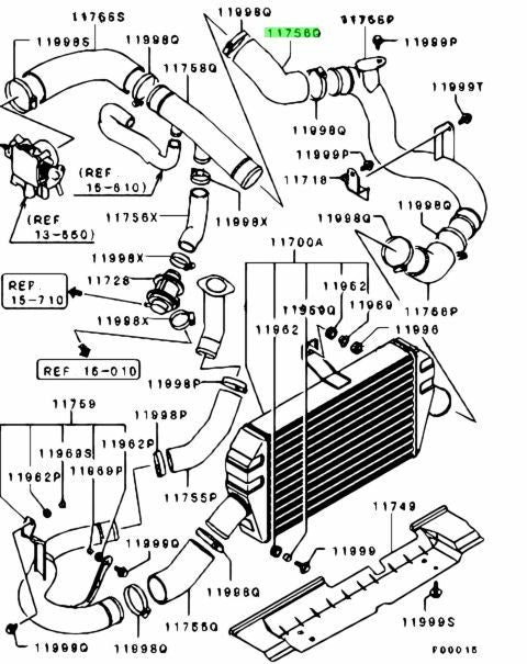 Genuine Mitsubishi Lancer Evo CT9A Intercooler Outlet Air Hose MR9938931
