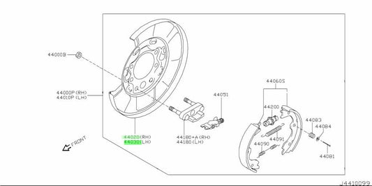 Genuine Nissan OEM Rear Brake Caliper LH RH Set 44030-8J010 44020-8J0101