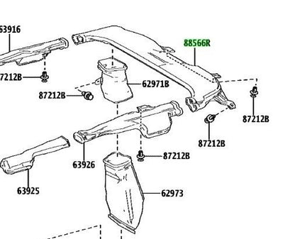 TOYOTA Land Cruiser Prado Lexus GX550 GX550H Rear Side Air Duct No.3 62973-600201