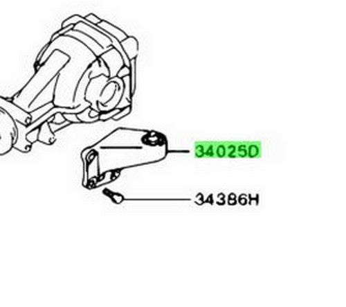 Genuine Mitsubishi Lancer Evo CT9A Rear Diff Support Bracket MR5800451
