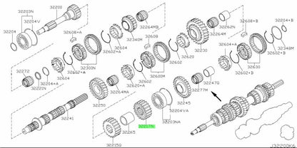 Genuine Nissan Infiniti 350Z 370Z G35 G37 6MT Main Shaft 4th Gear 32217-CD0040
