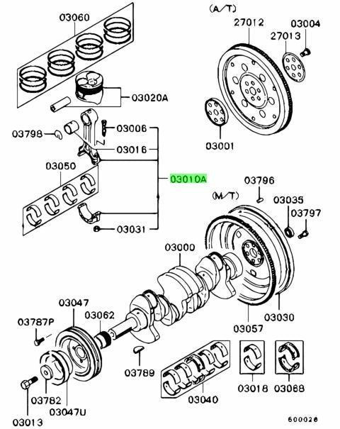 NEW Genuine Mitsubishi FUSO Engine Connecting Rod Assembly OEM MD0500061