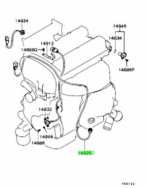 Genuine Mitsubishi Lancer Evo CT9A Oxygen Sensor OEM MN1531561