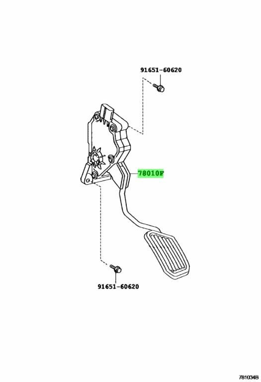 Genuine TOYOTA LEXUS Accelerator Pedal Rod Assy W/Sensor Replacement 78110-330101