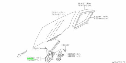 NEW Genuine Subaru Rear Window Regulator Set R&L OEM 62222-FJ000 62222-FJ0100