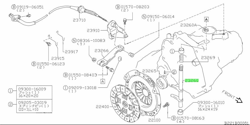 23260-75C01-000 Suzuki Shaft,clutch release 2326075C01000, New Genuine OEM Part1
