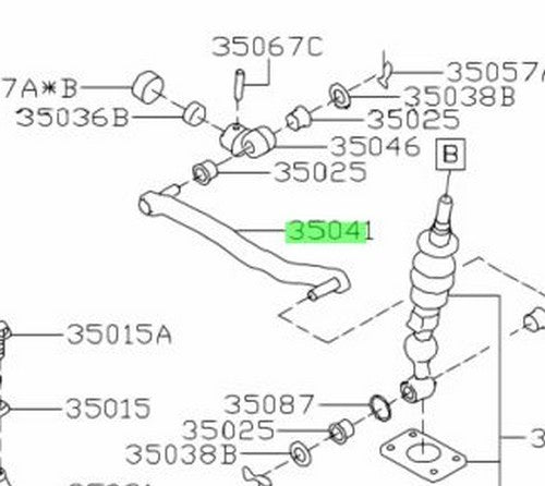 Genuine Subaru Gear Shift Rod Assembly OEM 35041-CA0001