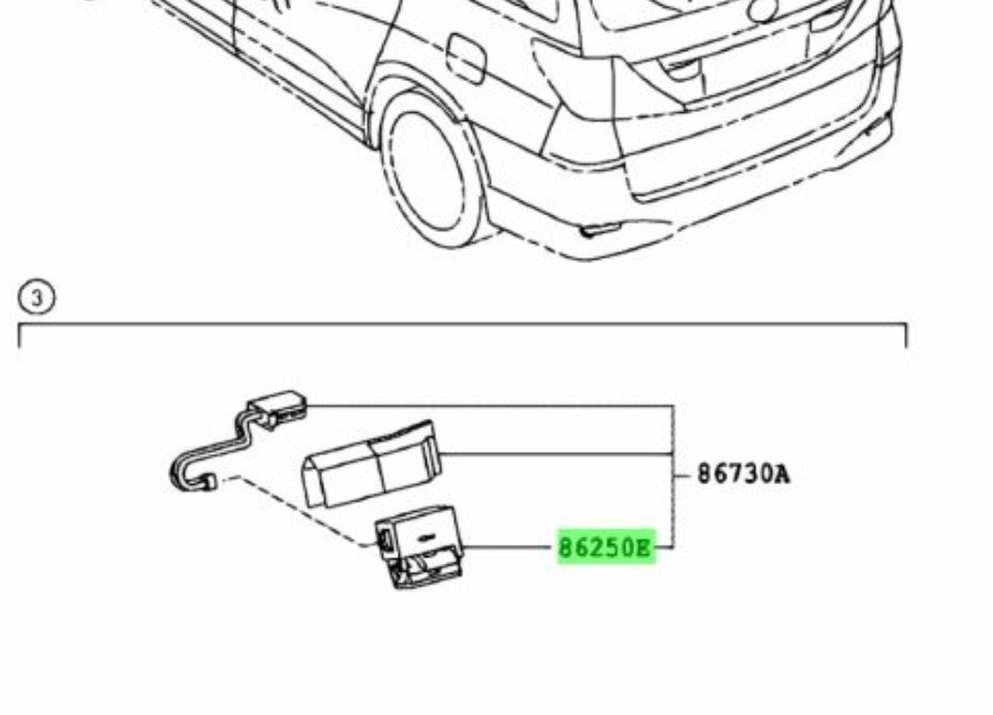 OEM Genuine TOYOTA Lexus Amplifier Microphone Assembly AudioInputMic 86250-52020