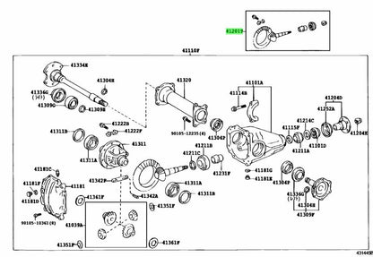 4120180500 Genuine Toyota FINAL GEAR KIT, DIFFERENTIAL, FRONT 41201-805001