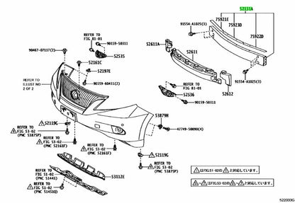 OEM Genuine TOYOTA Lexus RX270/350/450H FrontBumperReinforcementBeam 52131-481101