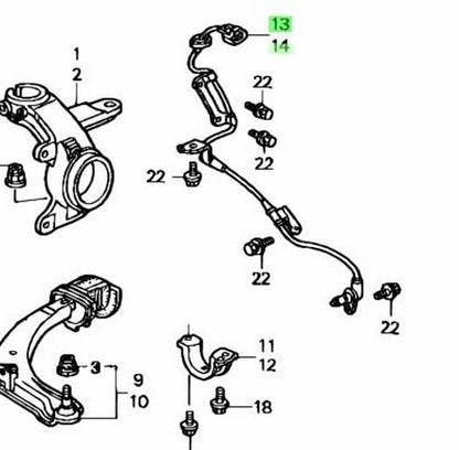 Genuine Honda Front Wheel Speed Sensor Assembly L&R Set OEM 57450/57455-S2H-9521