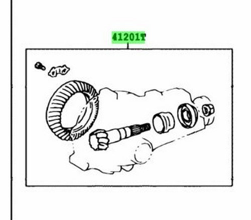 41201-80066 Toyota Final gear kit, differential, front 4120180066, New Genuine O1