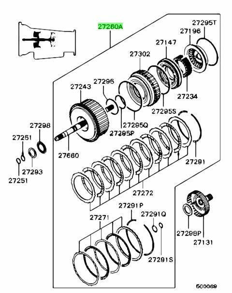 New Genuine Mitsubishi FUSO A/T Reverse & Overdrive Clutch Assembly MR553292 OEM1