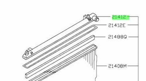 Genuine Nissan 350Z Z33 VQ35HR Radiator Upper Tank 21412-EV00A OEM1