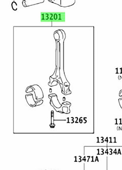 OEM Genuine Toyota Connecting Rod Sub AssemblyEngine 13201-39226-B0 1320139226B02