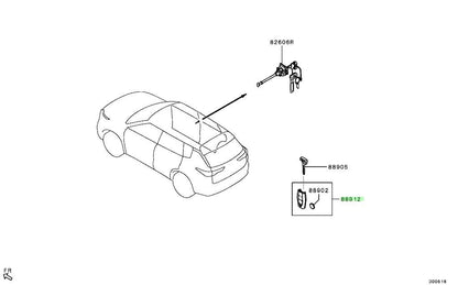 NEW Genuine Mitsubishi Keyless Remote Blank Key OEM 8637C2501