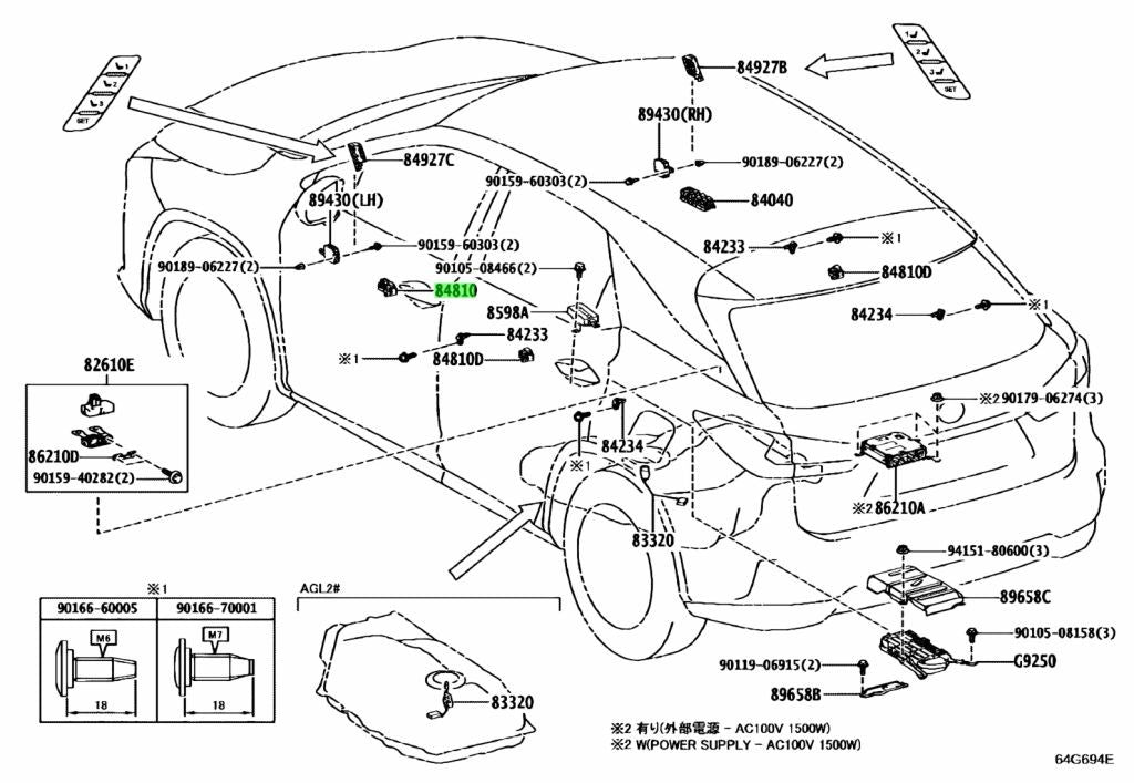 Genuine Toyota Lexus Power Window Switch Assy 84810-480401