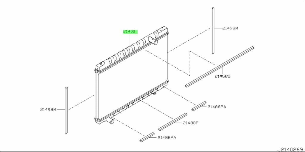 Genuine Nissan GT-R R35 Radiator Assembly 21410JF00B OEM New1
