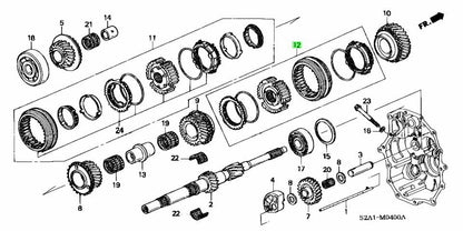 OEM GENUINE HONDA SYNCHRO SLEEVE HUB SET 5th-6th GEAR S2000 F20C 23626-PCY-316