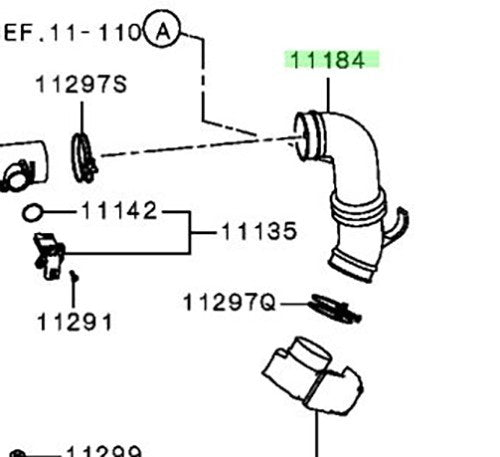 OEM Genuine Mitsubishi Outlander PHEV GG2W DUCT,AIR CLEANER TO THROTTLE BODY1