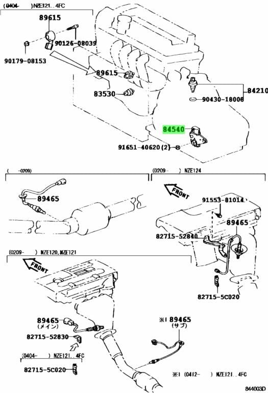 Genuine Toyota Neutral Start Safety Switch Assy 84540-52010 OEM New1