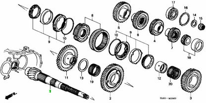 NEW Genuine Honda Transmission Countershaft Assembly Gearbox OEM 23220-PR8-F000