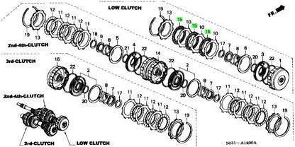 OEM Honda Integra Civic CR-V Del Sol AT Clutch Disk 22644-P4X-003 Genuine0