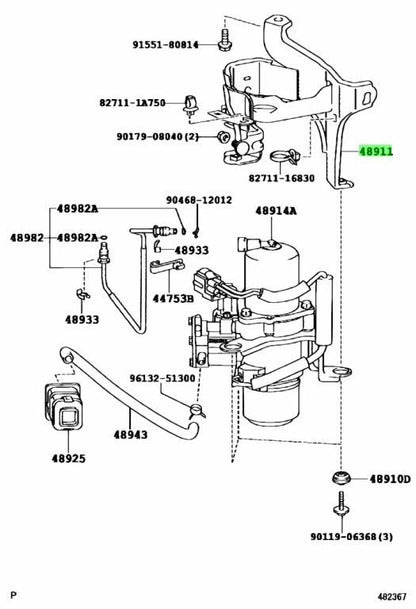 48911-50050 Toyota Bracket, height control compressor 4891150050, New Genuine OE0