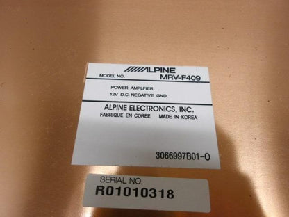 ALPINE MRV-F409 4-channel low distortion power amplifier9