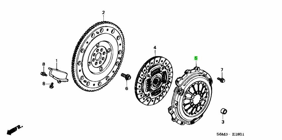 HONDA Genuine INTEGRA DC5 ACCORD CL7 Clutch Pressure Plate 22300-PRC-0031