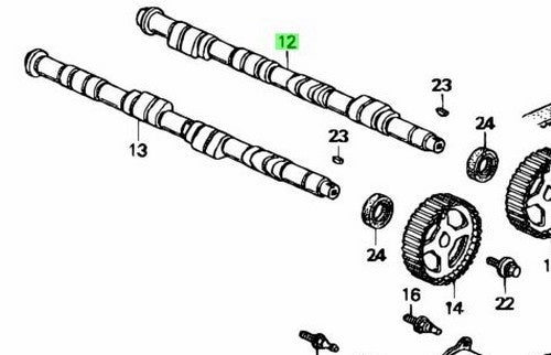 OEM Honda Acura Integra GS-R DC2 B18C Intake Camshaft 14111-P72-900 Genuine1