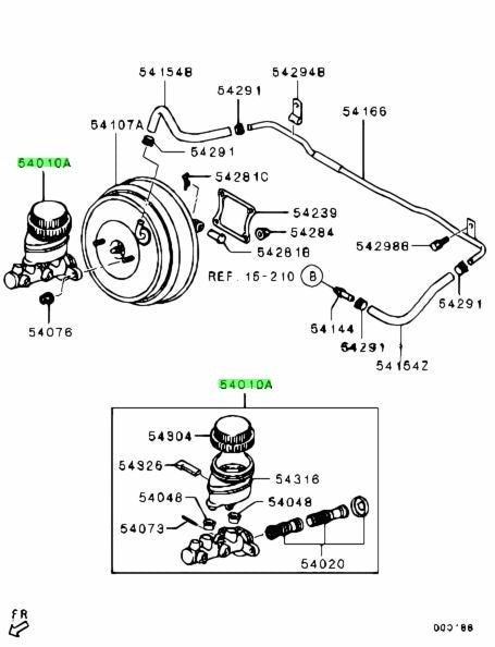 NEW Genuine Mitsubishi Brake Master Cylinder Assembly OEM MN1024411