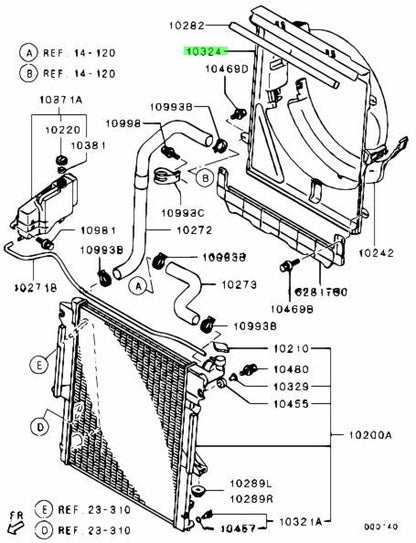 NEW Genuine Mitsubishi Engine Cooling Fan Shroud OEM MN1350611