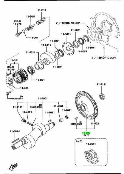 OEM Mazda RX-7 FD3S 13B-REW MT Flywheel N3A1-11-500 Genuine0