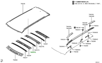NEW Genuine Mitsubishi Roof Bow OEM 5290F6690