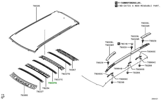 NEW Genuine Mitsubishi Roof Bow OEM 5290F6690