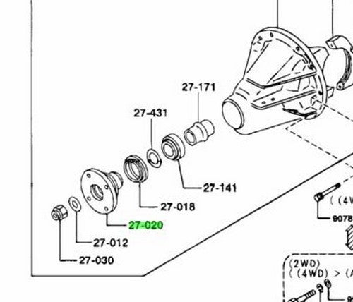 OEM Mazda RX-7 FD3S Rear Differential Companion Flange P044-27-120B1