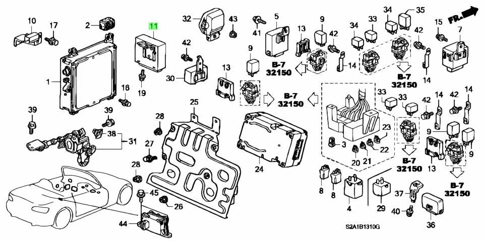 OEM CONTROL UNIT, SOFT TOP Genuine Honda S2000 AP2 86500-S2A-003