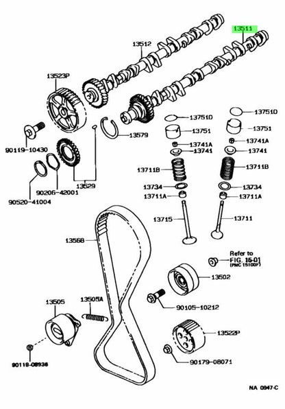 Genuine Toyota Camshaft 13501-54050 OEM1