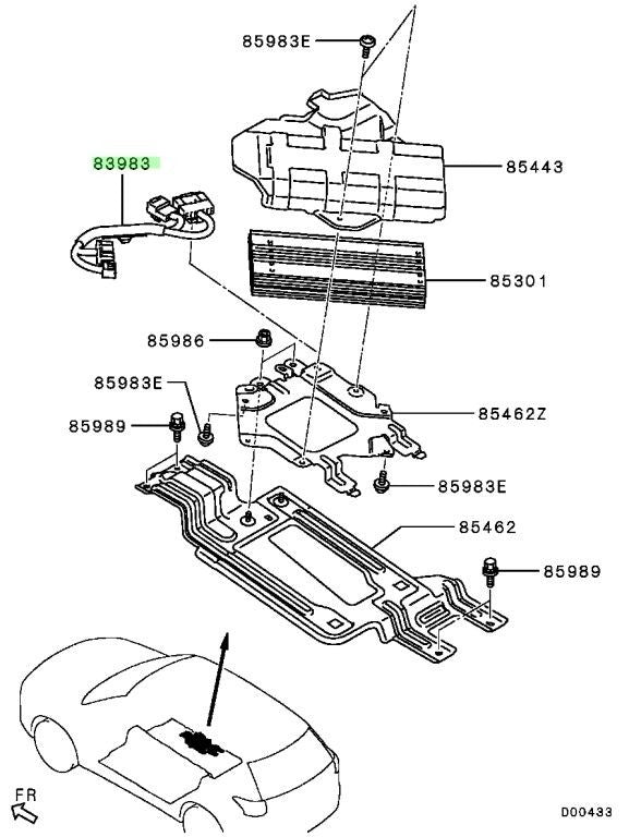 OEM Genuine Mitsubishi Outlander PHEV GG2W GG3W SUB HARNESS,AUDIO EQUIP 8755A3391