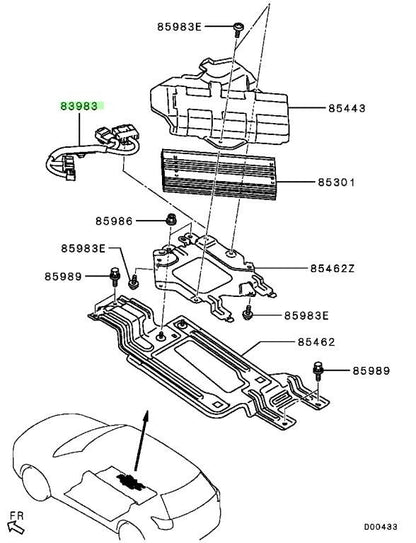 OEM Genuine Mitsubishi Outlander PHEV GG2W GG3W SUB HARNESS,AUDIO EQUIP 8755A3391