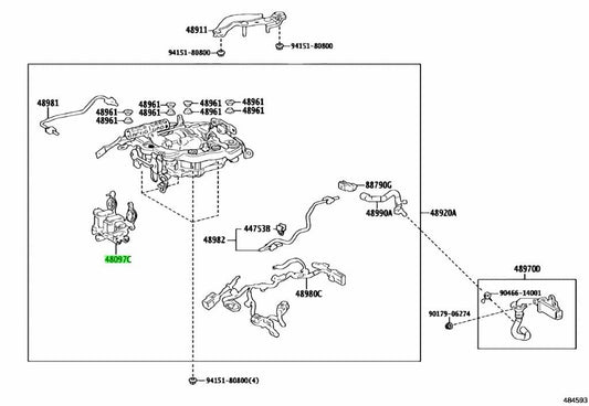 OEM Genuine TOYOTA Lexus Height Control Valve No.3 48097-50010 48097500101