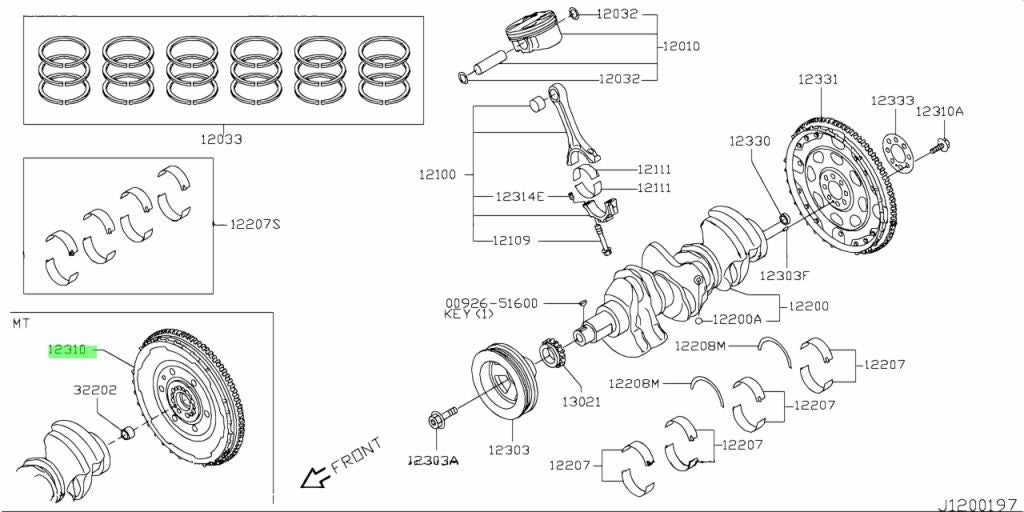 Genuine Nissan 350Z Infiniti G35 VQ35HR 6MT Dual Mass Flywheel 12310-JK20C1