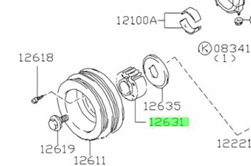 12631-53B00-000 Suzuki Pulley,crank timing belt 1263153B00000, New Genuine OEM P3