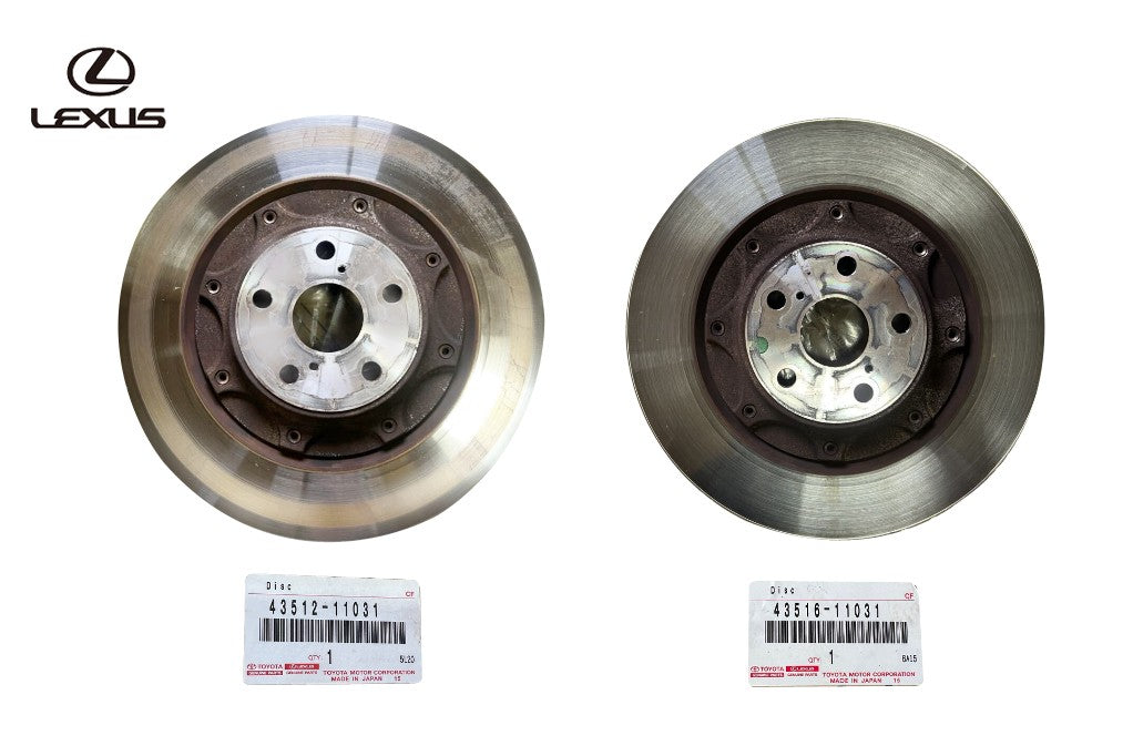 Genuine Toyota Front Brake Disc Rotor RH LH Set 43512-11031 43516-110310