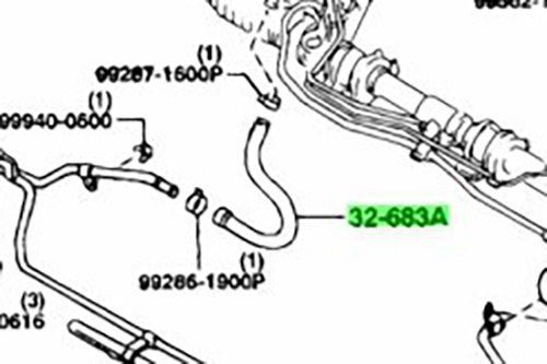 OEM Mazda F100-32-683A Power Steering Return Hose RX-7 FD3S Genuine2