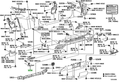 OEM MOULDING, REAR BUMPER EXTENSION, LH Genuine Toyota Lexus LX 600 52724-600201