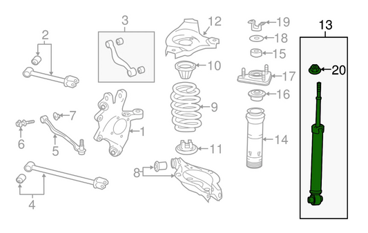 OEM Genuine Toyota Lexus SHOCK ABSORBER 48530-80849 4853080849 NEW
