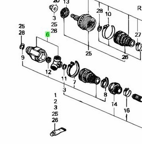 OEM Honda Civic EG Inner CV Joint Inboard Genuine 44310-SR3-A120
