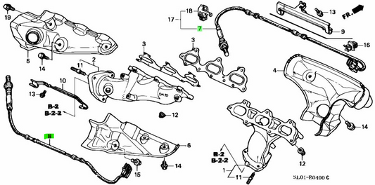 OEM Genuine Honda 1991-1999 Acura NSX Front & Rear SET Oxygen Sensor  NEW